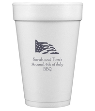 Old Glory Styrofoam Cups
