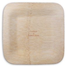 Special  with Your Text Square Bamboo Plates