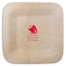 American Eagle Square Bamboo Plates