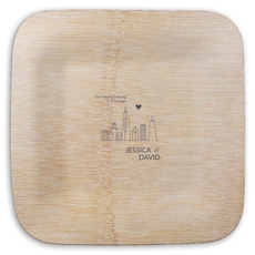 We Love Chicago Square Bamboo Plates