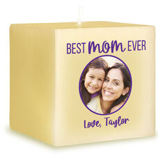 Best Mom Ever Photo 3-Inch Candle