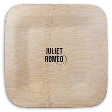 Modern Couple Square Bamboo Plates