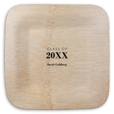 Class Of Printed Square Bamboo Plates