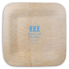 Hanging With My Peeps Easter Square Bamboo Plates