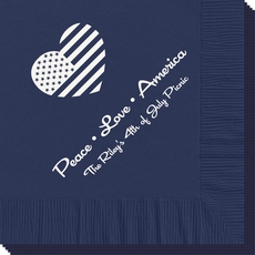 Patriotic Heart Napkins