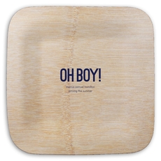 Bold Oh Boy Square Bamboo Plates