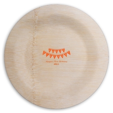 Birthday Banner Round Bamboo Plates