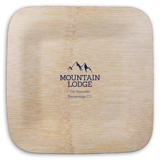 Mountain Lodge Square Bamboo Plates