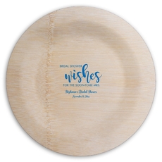 Bridal Shower Wishes Round Bamboo Plates