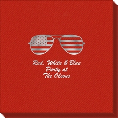 Stars and Stripes Sunglasses Linen Like Napkins