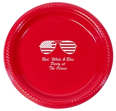 Stars and Stripes Sunglasses Plastic Plates