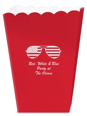 Stars and Stripes Sunglasses Mini Popcorn Boxes
