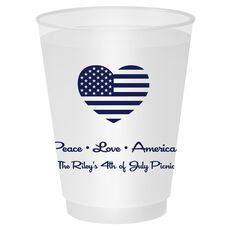 Patriotic Heart Shatterproof Cups