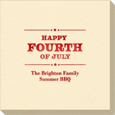Happy Fourth of July Linen Like Napkins