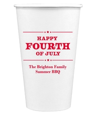 Happy Fourth of July Paper Coffee Cups