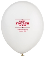 Happy Fourth of July Latex Balloons