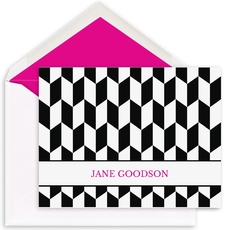 Black Harlequin Folded Note Cards