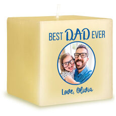 Best Dad Ever Photo 3-Inch Candle