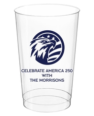 American Eagle with Flag Clear Plastic Cups