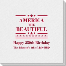 America The Beautiful Linen Like Napkins