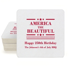 America The Beautiful Square Coasters