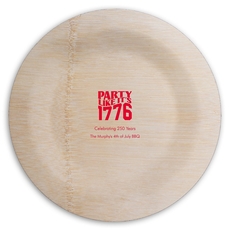 Party Like It's 1776 Round Bamboo Plates