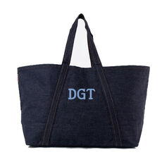 Personalized Wide Denim Tote