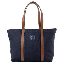 Personalized Denim Weekender