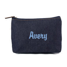 Personalized Denim Clutch Bag