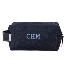 Personalized Denim Dopp Kit