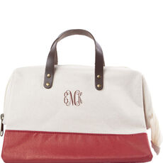 Personalized Red Canvas Tool Bag