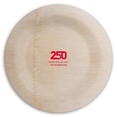 Bold Star 250 Round Bamboo Plates