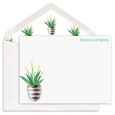 Potted Lilies Flat Note Cards