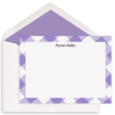 Picnic Plaid Border Flat Note Cards