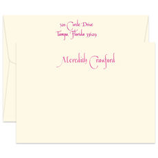 Triple Thick Casual Flat Note Cards - Raised Ink