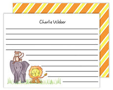 Zoo Friends Flat Note Cards