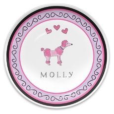 Poodles in Paris Children's Plate