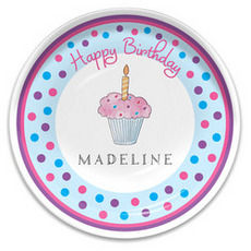 Birthday Cupcake Children's Plate