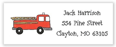 Firetruck Return Address Labels