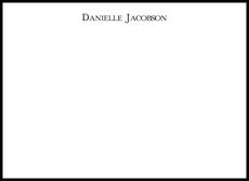 Triple Thick Classic Border Flat Note Cards in Your Color Choice - Raised Ink