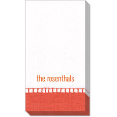 Coral Border Design Your Own Caspari Guest Towel