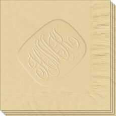 Monogram Embossed Beverage Napkins