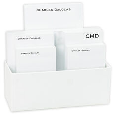Executive Notepad Set with White Holder