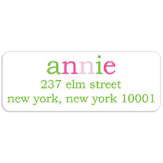 Colorful Annie Address Labels