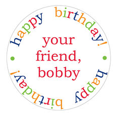 Freddie Round Gift Sticker