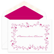 Claire Floral Folded Note Cards  - Raised Ink