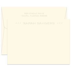 Triple Thick Boulevard Embossed Flat Note Cards - Embossed