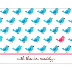 Birdies Repeat Folded Note Cards