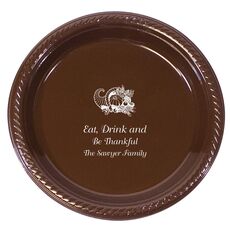 Personalized Thanksgiving Plastic Plates