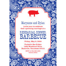 Blue Bandana Invitations